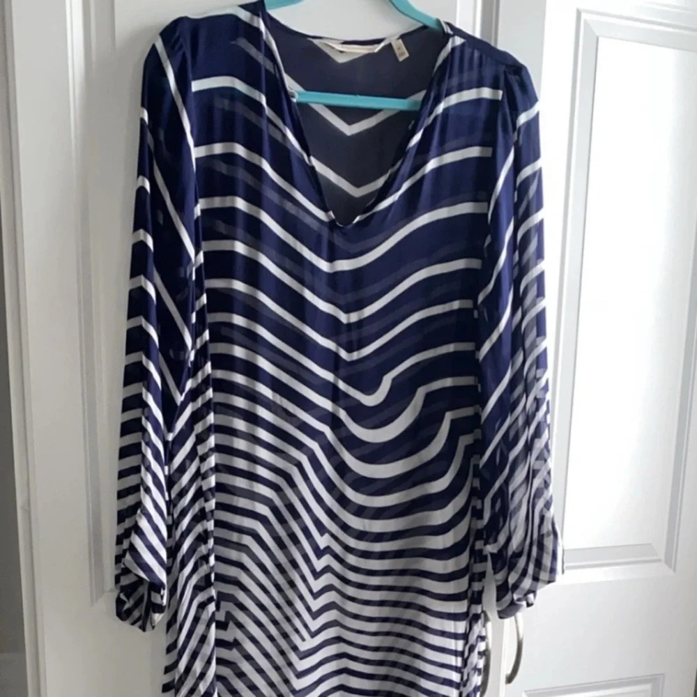 Soft Surroundings Maxi Dress 1 Piece Sheer Swimsuit‎ Cover Up Medium
